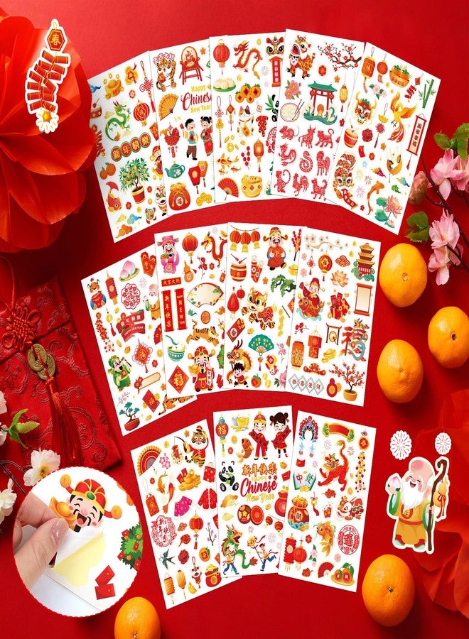HOWAF Chinese New Year Stickers, 24 Sheets Year of The Horse 2026 Decals Stickers Chinese New Year Gift Tag Stickers for Lunar New Year Party Supplies, Spring Festival Label Stickers - Image 4